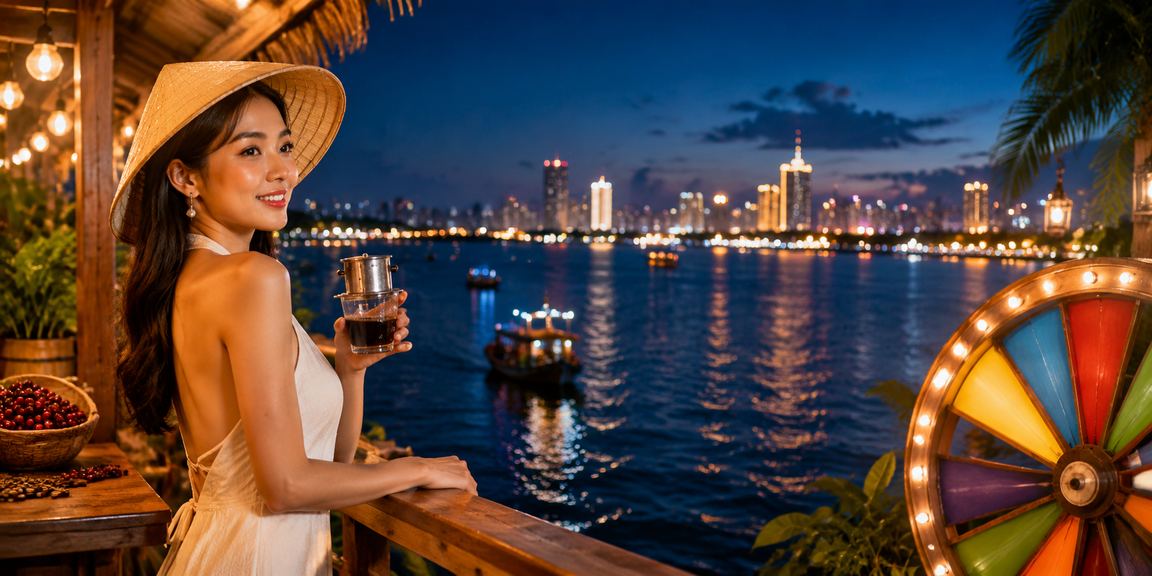 Người chơi tham khảo hướng dẫn rabeto bên tách cà phê Mekong